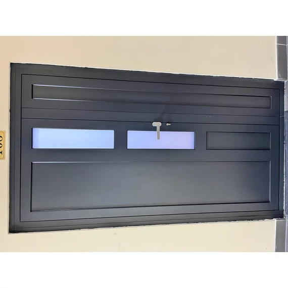 Hőszigetelt aluminium bejárati ajtó, átlátszó tele üveges kivitelben 1000  x 2100 mm