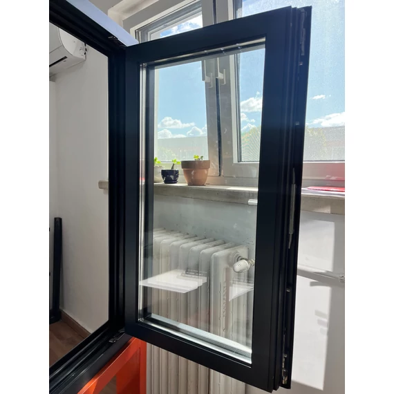 MS75-es sorozatú hőszigetelt aluminium ablak, dupla szárny, 2 rétegű üvegezés, egyedi méretben
